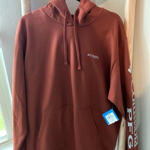 NWT Men’s PFG Columbia Rust Colored Hoodie Large